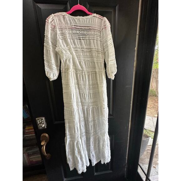 A Collective Story Women's White Ebba Eyelet Lace Maxi Dress Size Medium - Picture 7 of 11